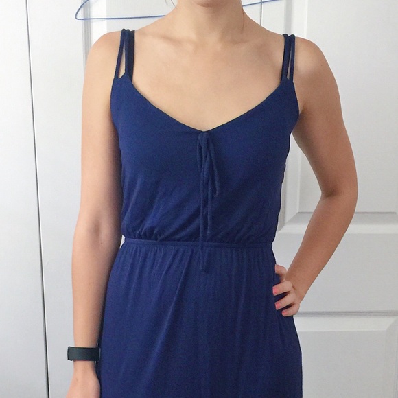 Navy blue  maxi dress casual - Picture 5 of 6